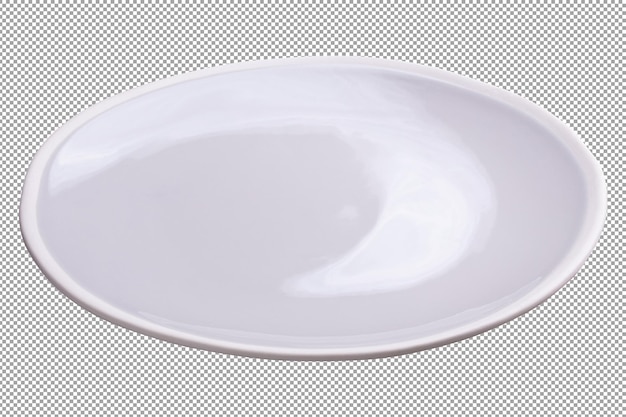 Empty blank ceramic dish isolated on alpha background