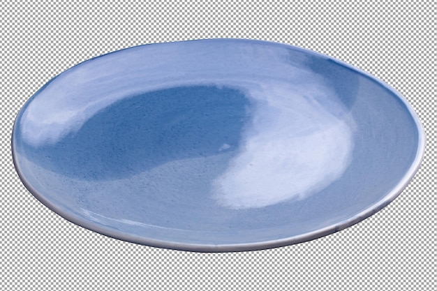 Пустая пустая керамическая тарелка, изолированная на альфа-фоне
