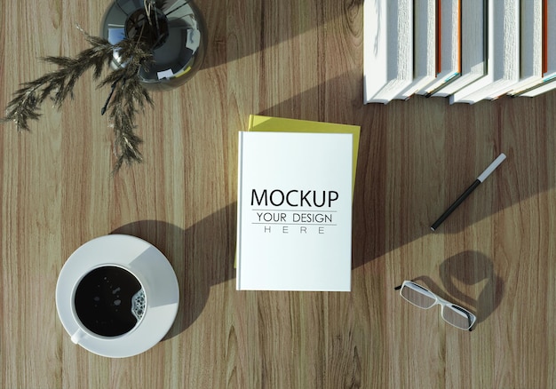 Mockup di libro o rivista vuoto