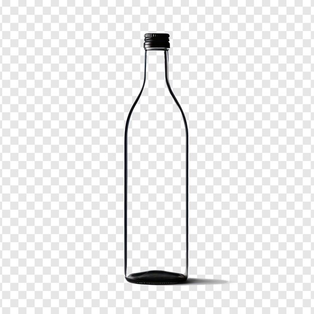 PSD empty bottle on white background mock up on transparency background psd