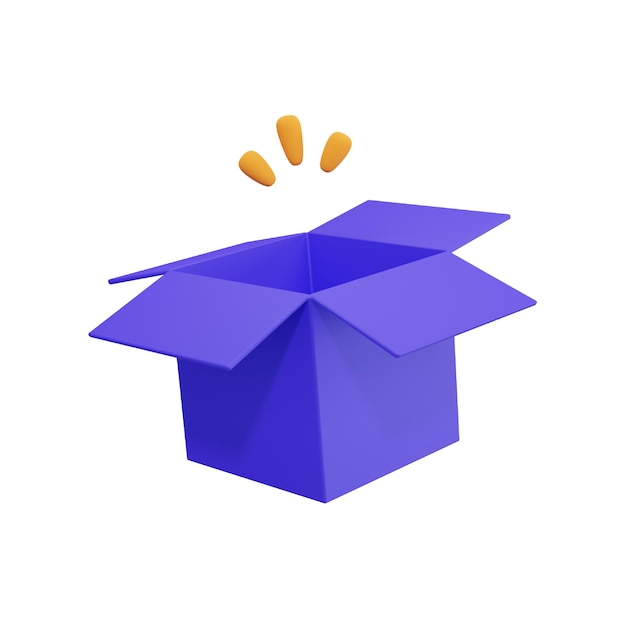 empty box 3d style empty state