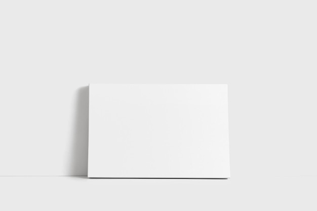 PSD empty canvas mockup in white background