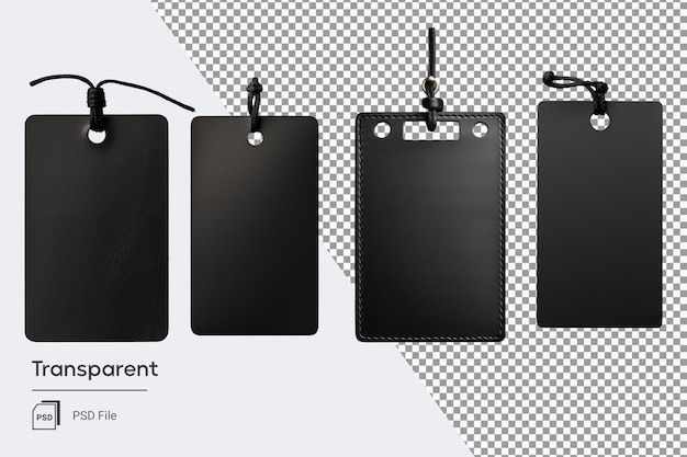 PSD 빈 카드보드 태그 컬렉션 검은색 가격 태그