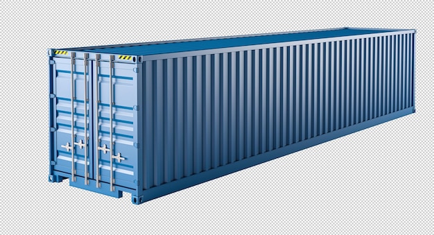 empty cargo container isolated on white
