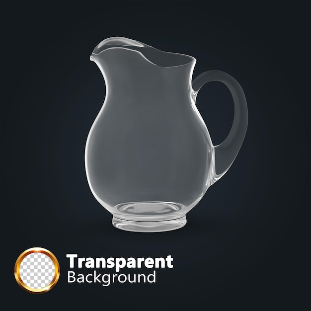 PSD empty glass bottels isolated on a transparent background