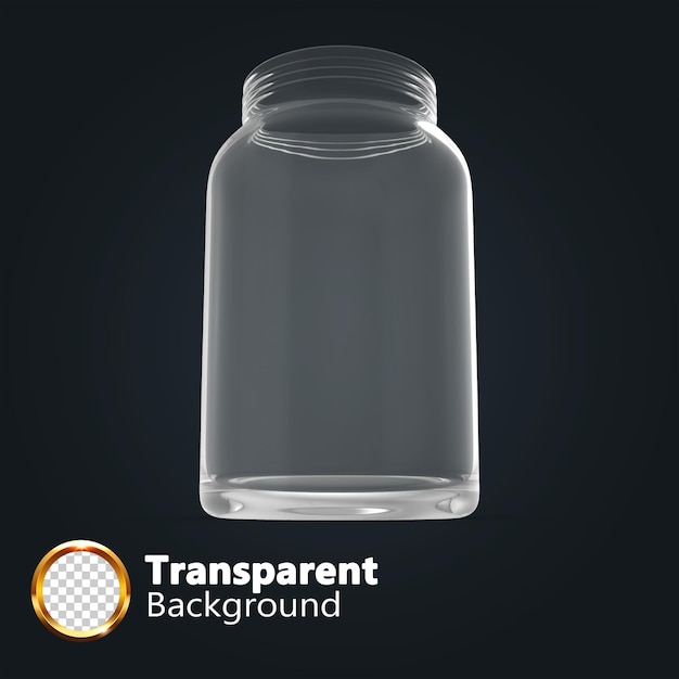 Empty glass bottels isolated on a transparent background