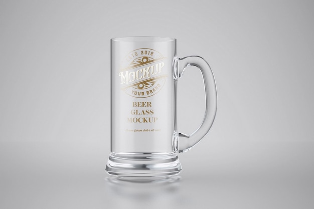 PSD empty glass mug mockup