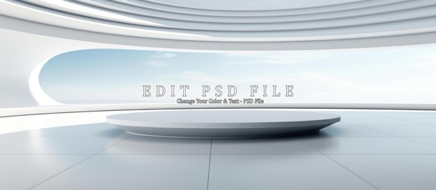 PSD 窓の影のある空の灰色の部屋