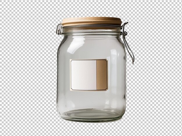 PSD empty jar for canning and preserving vector illustration isolated on transparent background