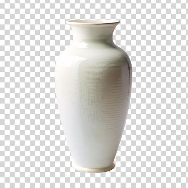 PSD empty modern color vase on transparent background