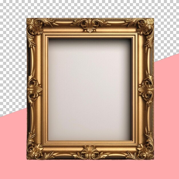 Empty picture frame isolated object transparent background