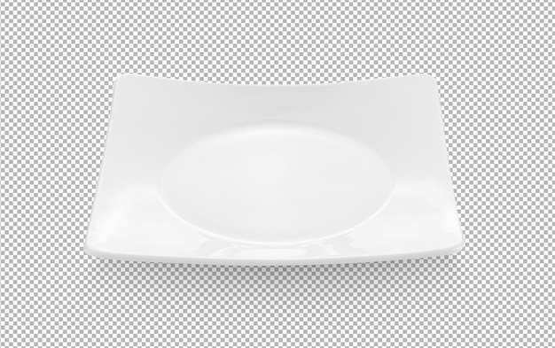 PSD empty plate isolated on alpha layer