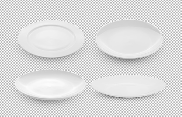 PSD empty plate isolated on alpha layer