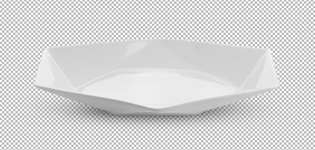 Empty plate isolated on alpha layer