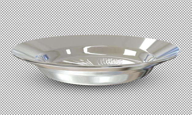 empty plate isolated on alpha layer