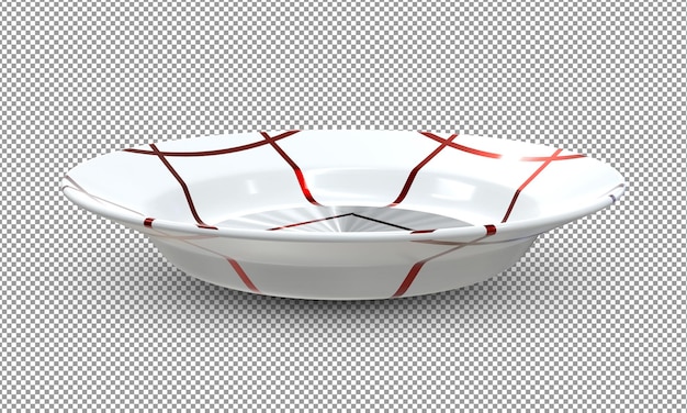 Empty plate isolated on alpha layer