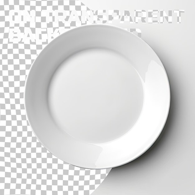 Empty plate isolated on transparent background