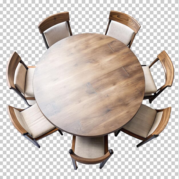 PSD empty restaurant table on transparent background