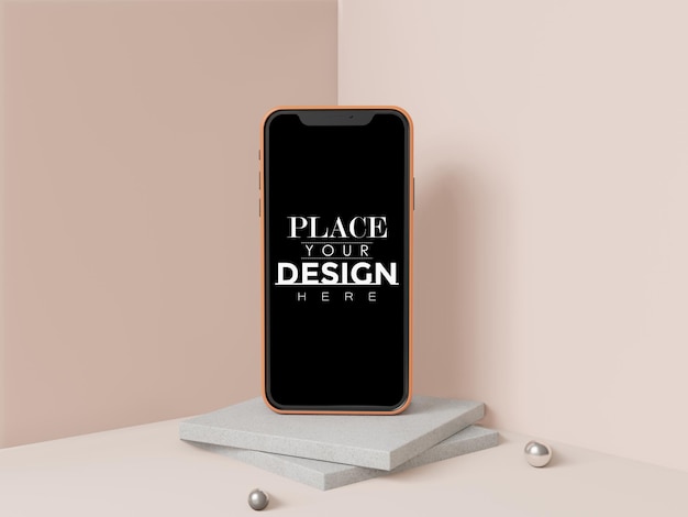 Mockup di smartphone schermo vuoto