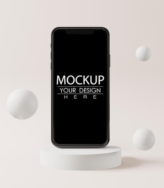 Mockup di smartphone schermo vuoto