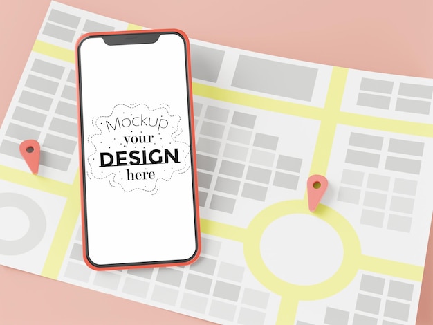 PSD schermo vuoto smartphone mockup