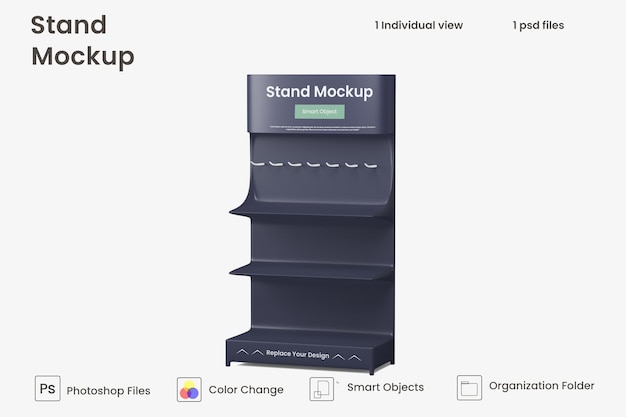 Mockup di scaffale vuoto psd premium
