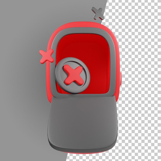 empty state 404 error 3d icon render