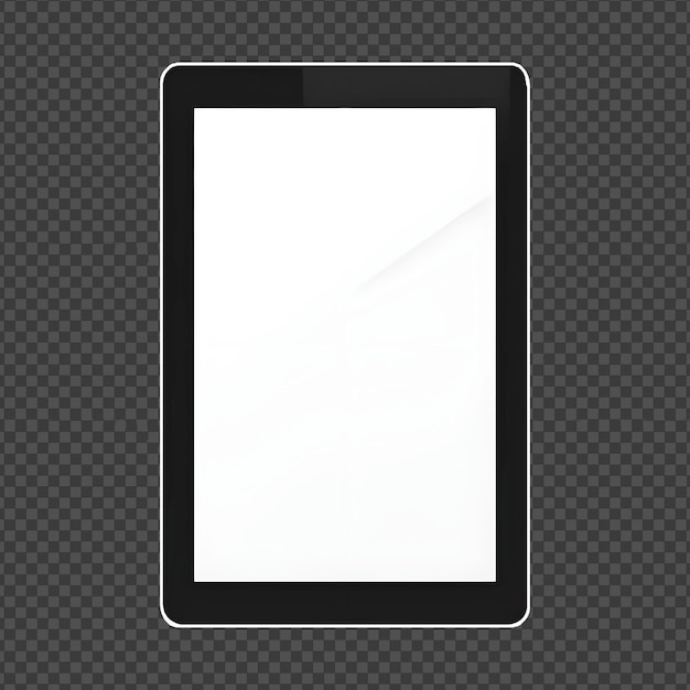 PSD empty_tablet_screen_topview isolated on transparent background