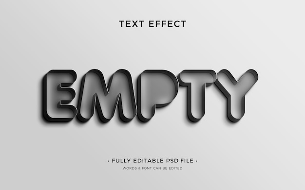 empty text effect