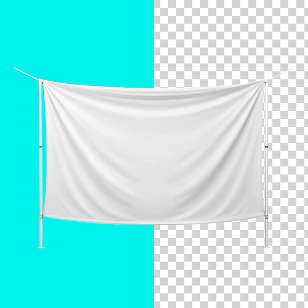 Empty tkanina wiszący baner izolowany na przezroczystym tle