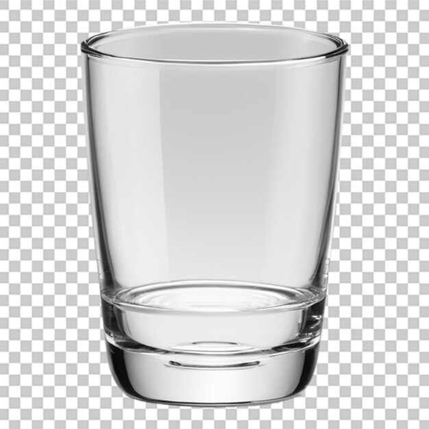 Empty water glass cup transparent background