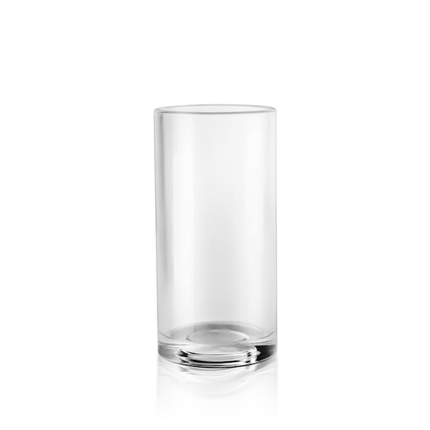 PSD empty water glass on white background transparent background