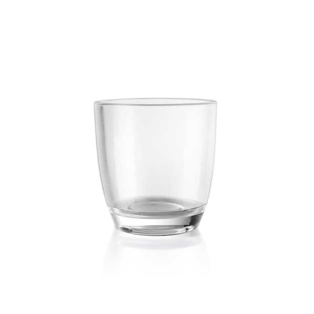 PSD empty water glass on white background transparent background