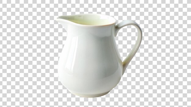 PSD empty white ceramic jug isolated on transparent background