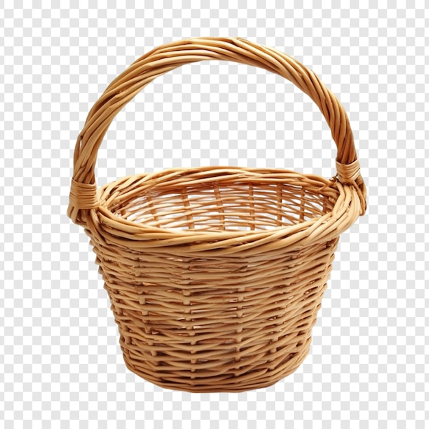 Empty wicker basket with a handle rustic home decor