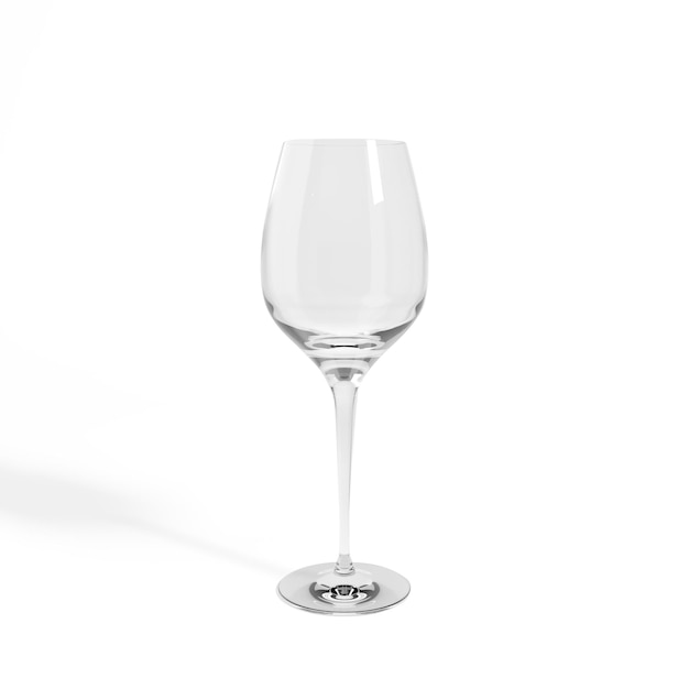 Empty wine glass transparent background