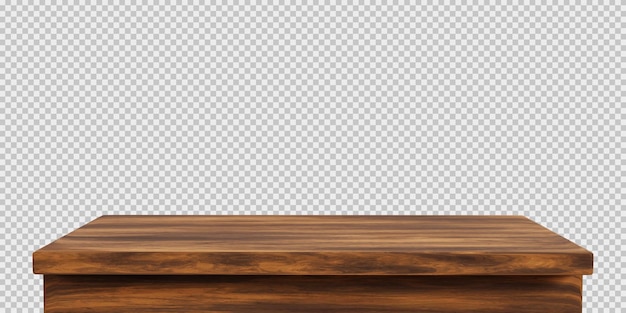 PSD empty wooden table foreground for product display