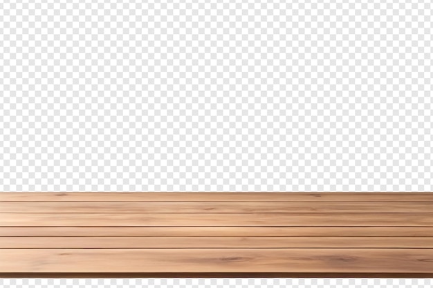 PSD Пустой деревянный стол на прозрачном фоне идеально подходит для демонстрации продуктов