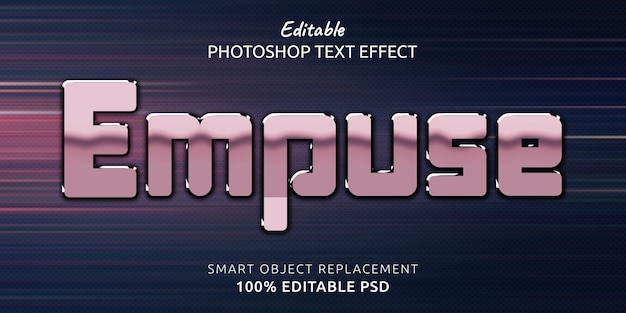 Эмузировать текстовый эффект Photoshop