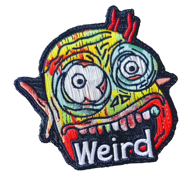 Emroidered patch sticker design