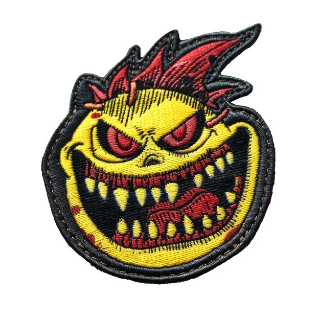 PSD emroidered patch sticker design