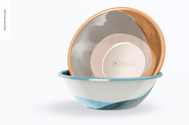 Enamel Bowls Mockup