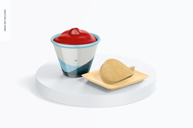 Enamel dip bowl mockup