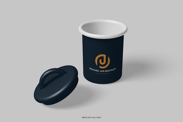 PSD enamel jar mockup