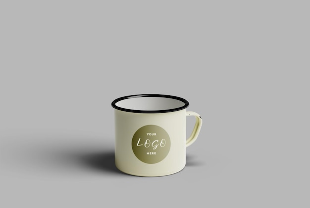 Mockup di caffè tazza smaltata