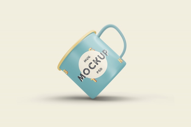 Enamel mug mockup