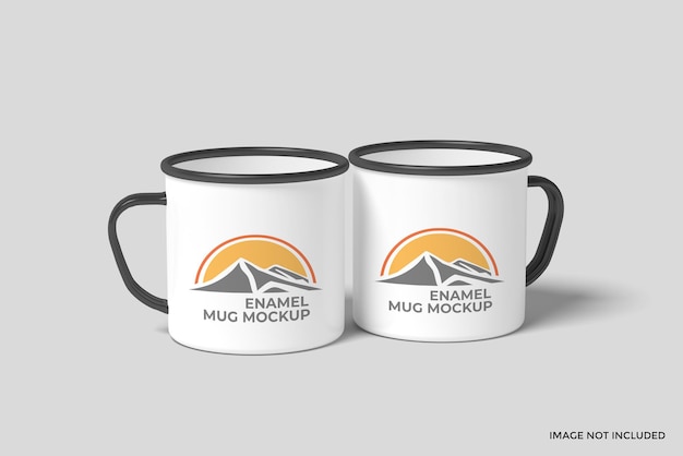 Enamel mug mockup