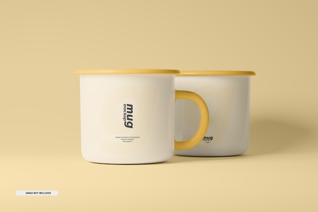 Enamel mug mockup