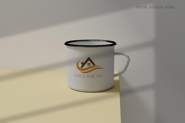 Mockup di tazza smaltata