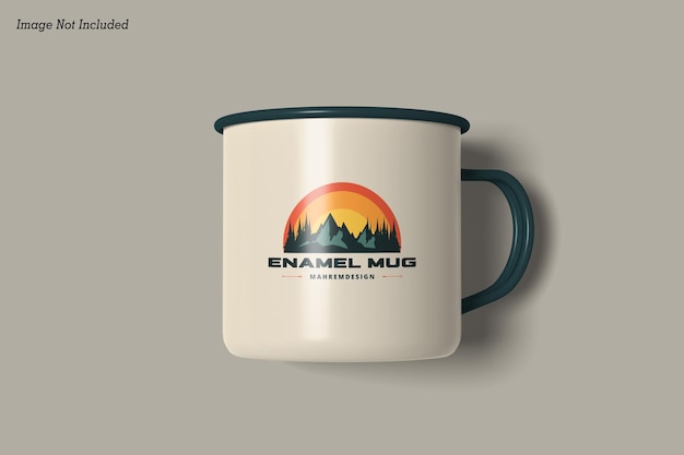 Enamel mug mockup